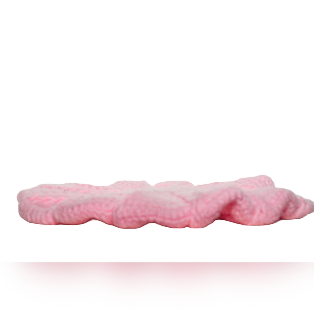 Designer Knit Pink Beret - Picture 7 of 9